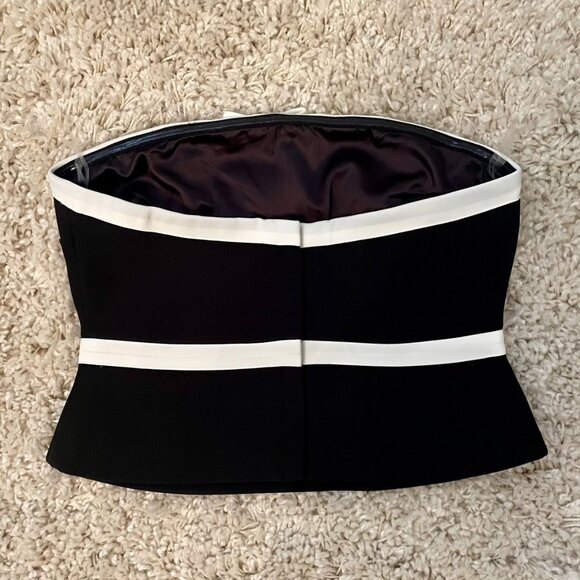 New Strapless Suiting Top With Contrast Bows || Meshki - Picture 3 of 4